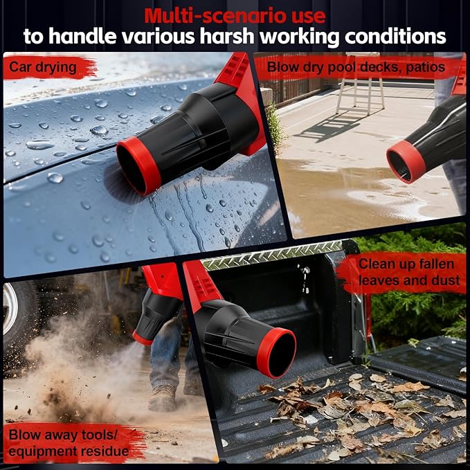 Car Drying Nozzle for Milwaukee M18 Fuel Leaf Blowers 3017-20,Short Nozzle Attachment Compatible with Milwaukee Blower, Durable Compact Design for Car Detailing & Snow Removal