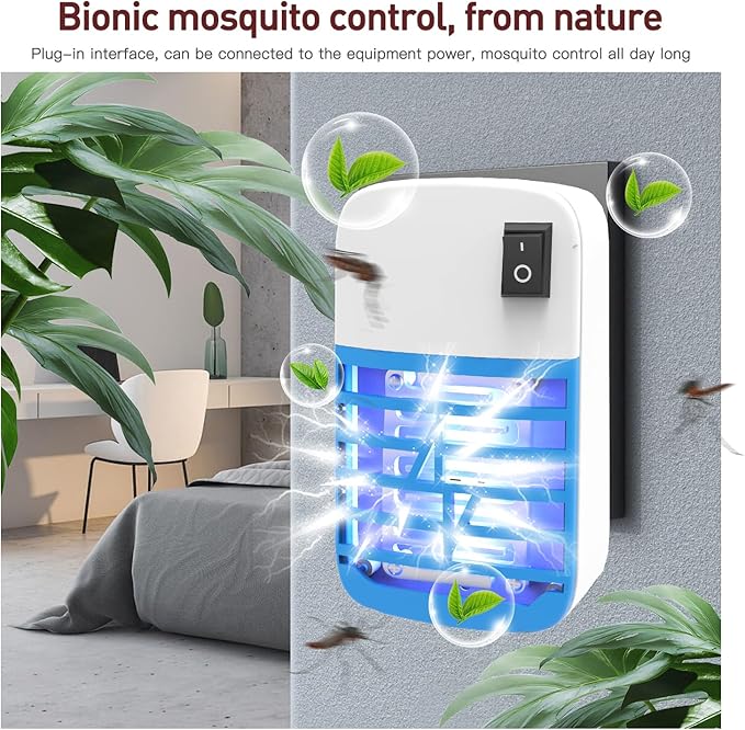 Bug Zapper Indoor, Fly Trap for Indoors, Electronic Mosquitoes Killer Mosquito Zapper with Blue Lights for Living Room, Home, Kitchen, Bedroom, Baby Room, Office(6 Packs)