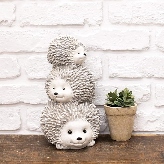 11657 Hedgehogs Garden Statue, one Size, Light Gray