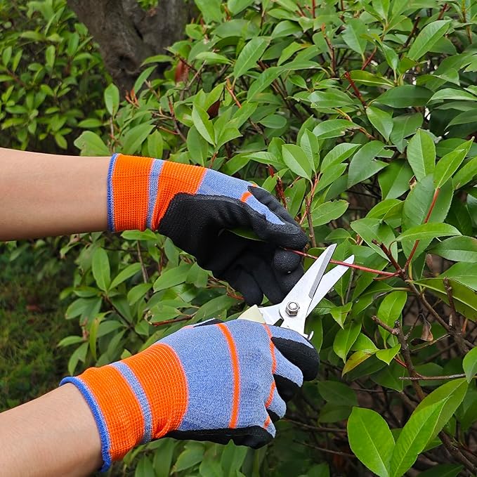 6 Pairs Gardening Gloves Great Gifts for Women and Men, Summer Work Gloves Men Breathable Latex Coated Patio Garden Gloves, Outdoor Protective Work Gloves