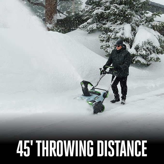 EGO Power+ SNT2134 21-Inch 56-Volt Lithium-Ion Cordless Snow Blower with Peak Power, (2) 6.0Ah Battery and Dual Port Charger Included