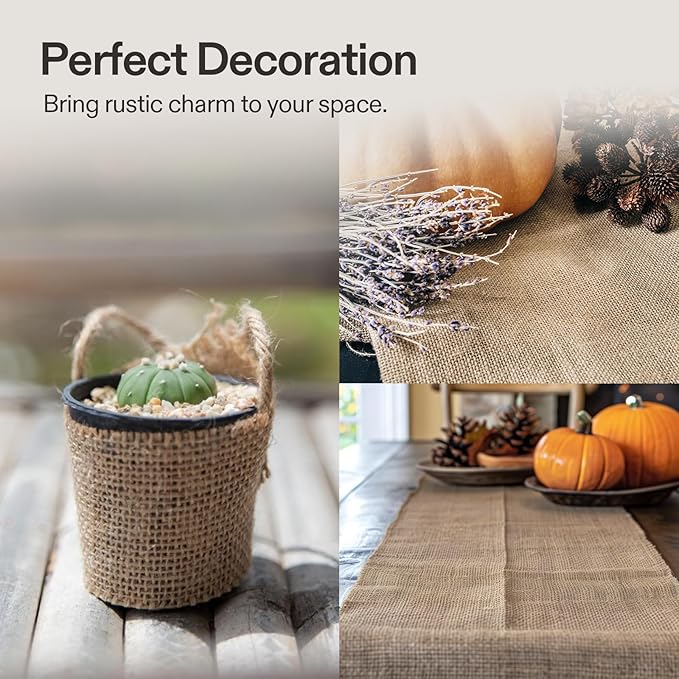 VIVOSUN 40 in x 30 ft Burlap Fabric, High Density Natural Jute Fiber, Multipurpose Burlap for Gardening, Outdoor Plant Care, Weed Barrier, DIY Crafts, and Decoration