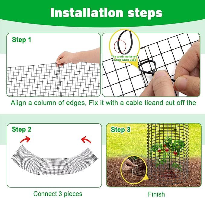 10 Pcs 11.8"x 11.8"/11.8"x 19.6" Available Chicken Wire Cloches for Plants, Plant Protector from Animal, Garden Covers Netting Iron Wire Mesh to Protect Plants Vegetables from Rabbit Squirrel Chicken