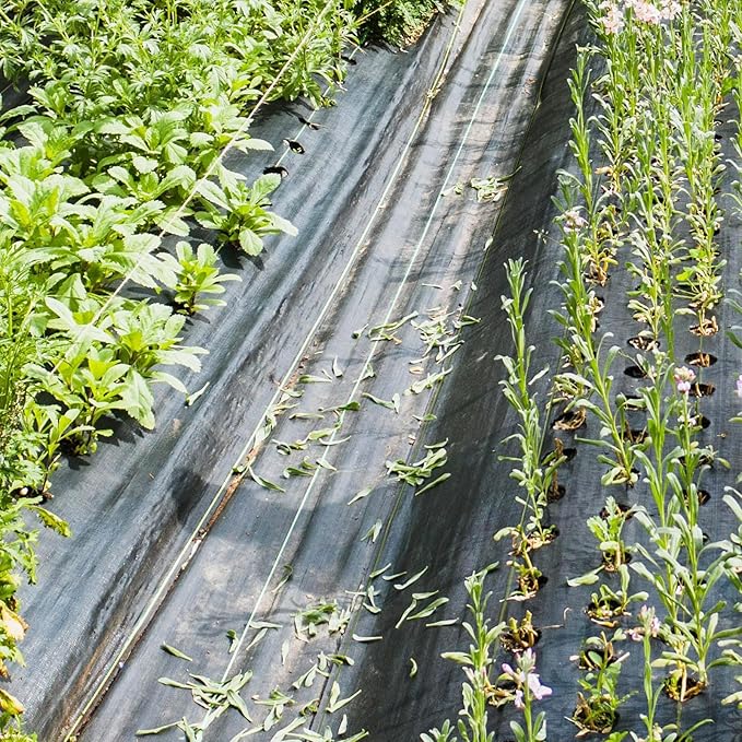 4FT x 250FT Weed Barrier Fabric, 4.6oz Landscape Fabric Heavy Duty Weed Barrier, High Permeability Ground Cover Geotextile Fabric Weed Cloth for Garden, Farm & Driveway