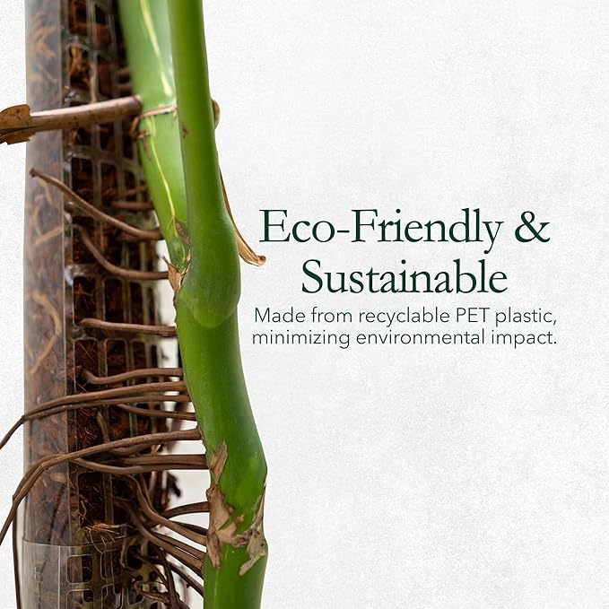 V2 Large GrowPole - Stackable Plastic Moss Poles for Climbing Plants, Monstera Plant Support-Plant Climbing Pole, DIY Plant Stick Support, Works for Philodendron and Anthuriums - 5 Pcs