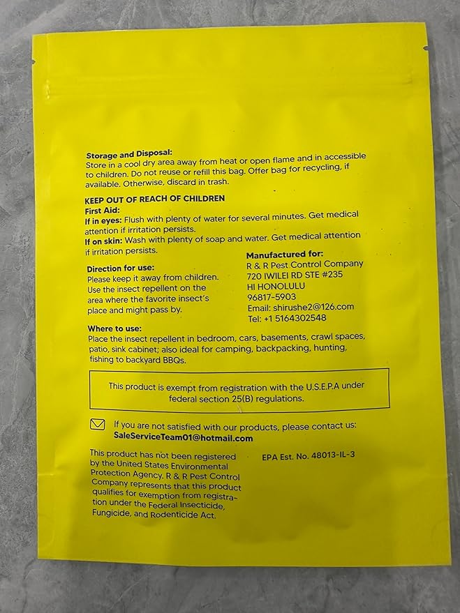 Bug and Tick Repellent-2 Pouches