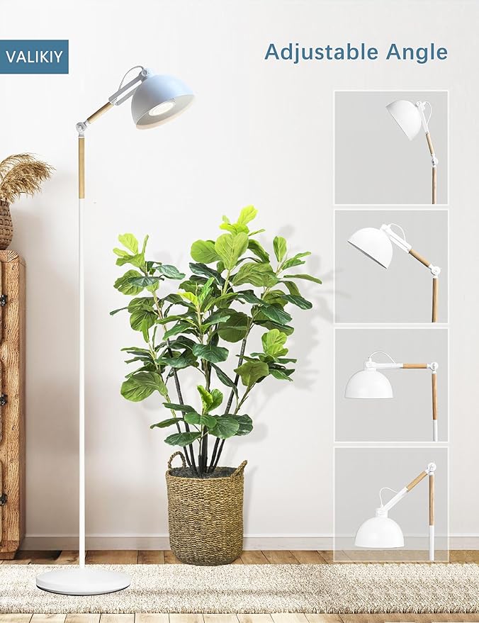 LED Grow Light for Indoor Plants, 20W Adjustable Standing Grow Lamp with Rotatable Head, Foot Switch & External Timer, Full Spectrum, Energy-Efficient & 97+ CRI for Thriving, Lush Growth