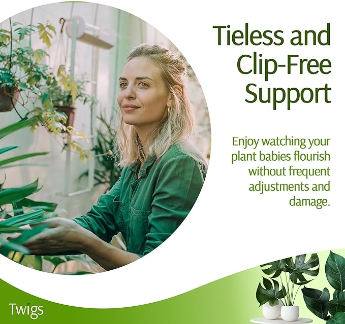 Stackable Plant Support Stakes, Stem Holder Structures for Indoor & Outdoor Use, Garden Accessories for Climbing & Potted Plants, Trellis Alternative - Moonstone, 3 Pack, 17" L