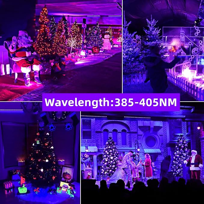 Black Lights Spot Lights,12W Outdoor Black Lights IP65 Waterproof Landscape SpotLights for Garden Parties Entertainment Houses（1 Pack