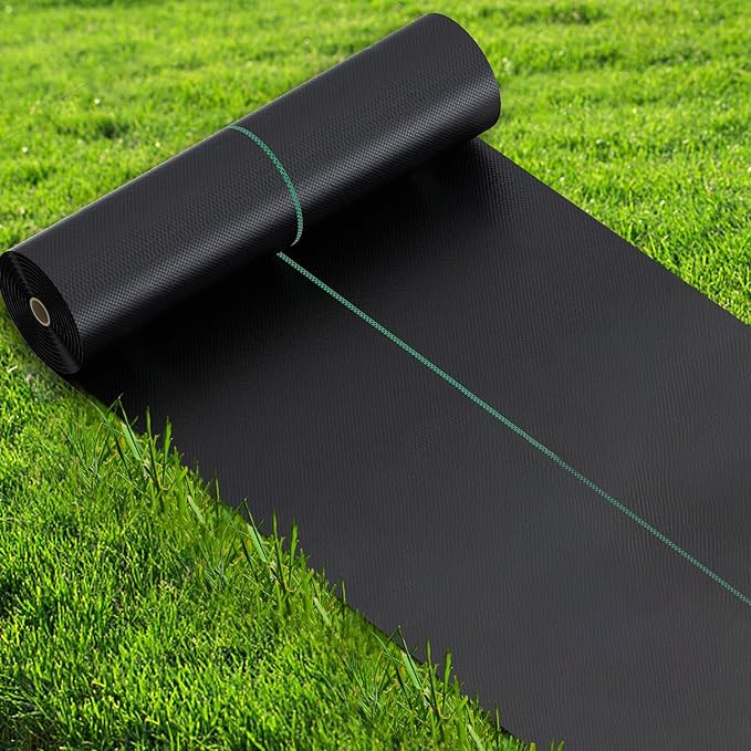 Weed Barrier Fabric Heavy Duty, 1.3FT x 200FT Thicken Garden Landscape Fabric Weed Mats, Plastic Weed Control Garden Cloth, Woven Geotextile Fabric for Garden Beds, Underlayment, Commercial Driveway
