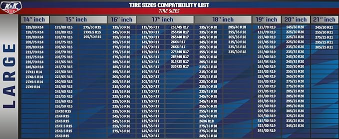 K&K Auto Accessories Snow Socks for Tires - Pro Series for Ultimate Grip Alternative for Tire Snow Chain - Snow Traction Device for Passenger Cars SUVs Trucks Winter Emergency (Large)