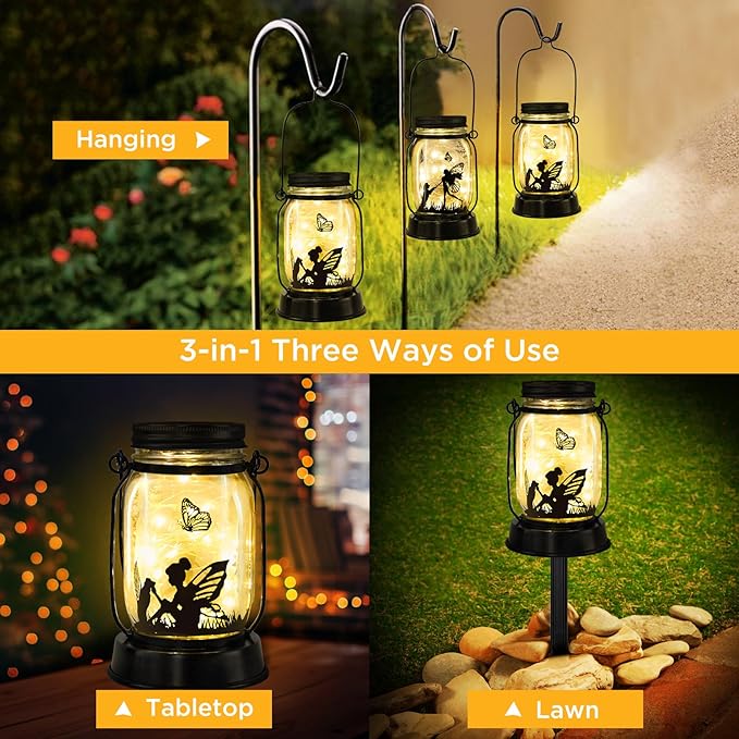Dog Solar Lanterns, Dog Gifts for Women Mom Grandma, Christmas Dog Mom Gifts, Unique Birthday Gifts for Dog Lovers, Garden Decoration Outside for Yard, Patio,Backyard,Porch
