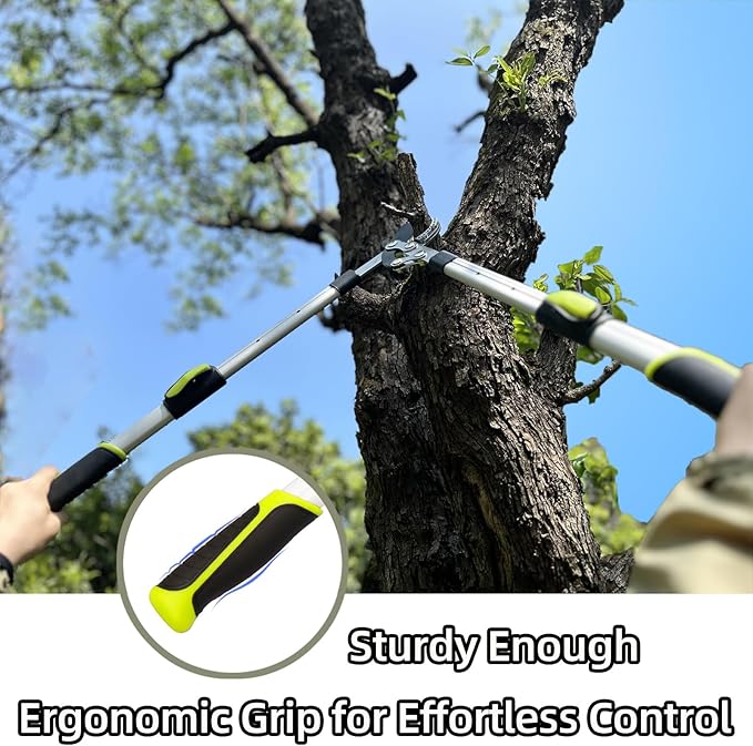 Loppers for Tree Trimming Heavy Duty Branch Cutter with Compound Action, Effortless Tree Pruner Extendable 21-26" Loppers for Gardening, Long Handle Pruning Shears with 1.6" Clean Cut Capacity