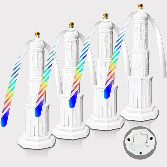 4pack Food Fan for indoor Meals,Portable Food Spinning Fan For Restaurant,Party,Picnic,Outdoor Dinner(White)