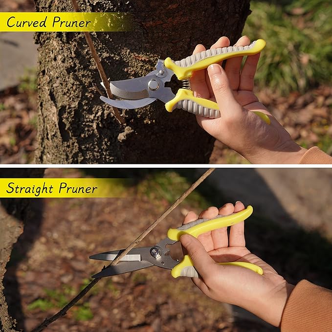 Garden Tool Set, 9 PCS Stainless Steel Heavy Gardening Tools, Tool Set with Waterproof Storage Bag, Suitable for Planting, Digging and Pruning, The Best Choice