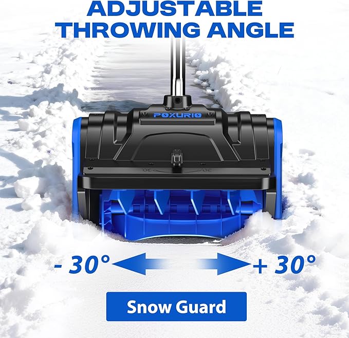 2x40V Cordless Snow Shovel, 13-Inch Electric Snow Blower with 4.0Ah Battery Charger, Snow Removal with 25FT Throw Distance, Battery Snow Blower with Directional Plate & Adjustable Front Handle