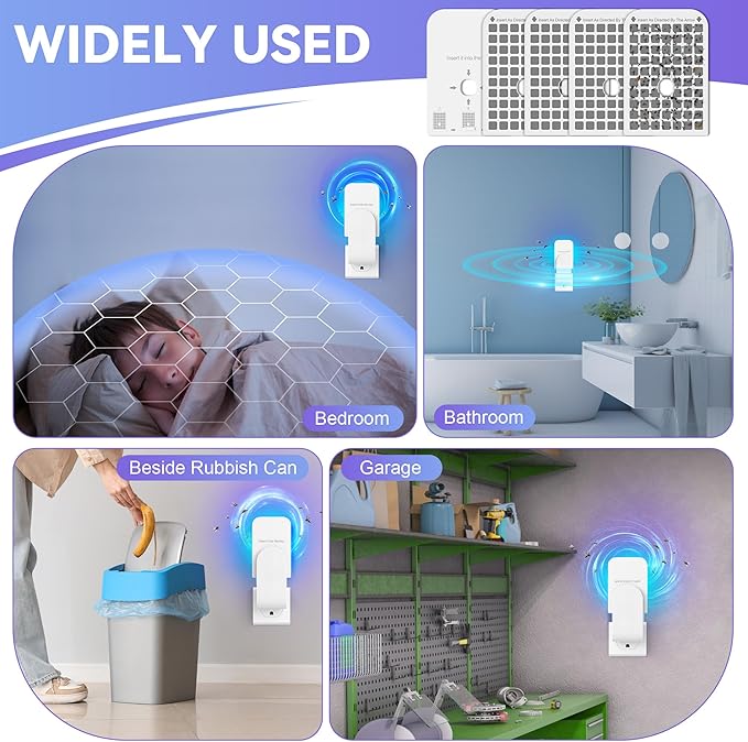 Qualirey 25 Pack Flying Insect Trap Refill Compatible with DFAGIE GS6 Fly Trap Indoor, Sticky Glue Cards, Plug-in Bug Catcher Refills, Glue Boards Refill for Bug Mosquito Gnat Moths Fruit Fly Trap