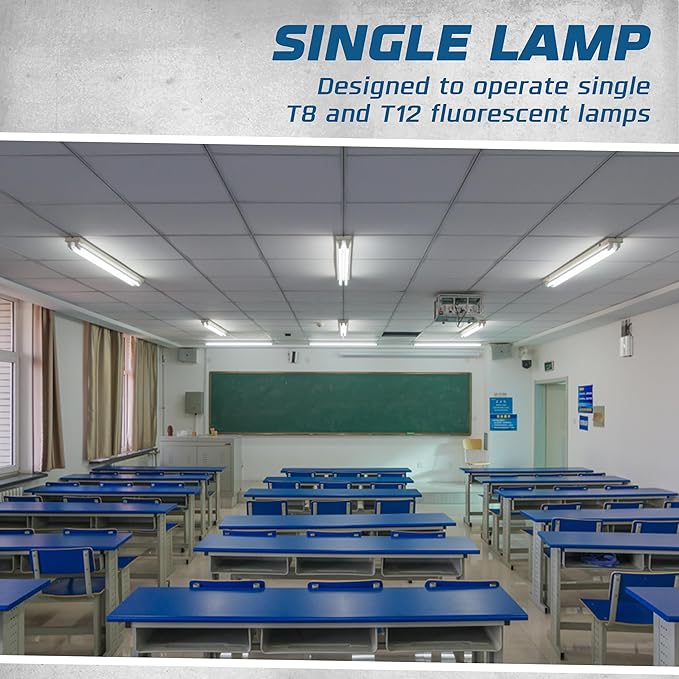 OHLECTRIC 2 Pack - Replacement for Keystone KTEB-132-1-TP-FC | 1 Lamp T8 Electronic Fluorescent Ballast | 120V Input with Rapid Start Operation | Finger Case | UL Listed