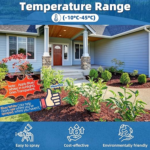 Mulch Glue, Rock Binder for Landscaping Strong Adhesion of Pea Gravel Stabilizer Resin Binder, Weather-Resistant Lock Gravel Binder for Pebble,Pine Straw, Landscape Edging (4Gallon Mulch Glue)