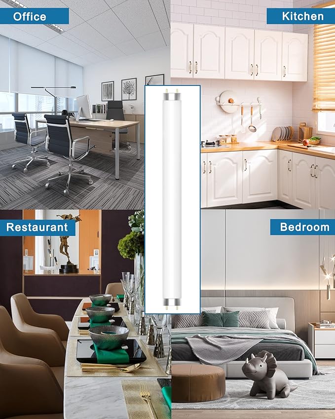 Dichroma Bug Zapper Replacement Bulb Light Tube 10W for 20W Electronic Bug Zapper, T8 Bulbs for Indoor Outdoor Mosquito Zapper Lamp (4 Pack)