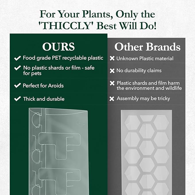 V3 Medium GrowPole - Front Opening, Stackable Plastic Moss Poles for Climbing Plants, Monstera Plant Support-Plant Climbing Pole, DIY Plant Support, Works for Philodendron & Anthuriums - 5 Pcs