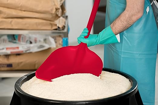 SPARTA 41077EC05 Plastic Sanitary Shovel, Food Safe Plastic Shovel For Commerical Kitchens, 14 Inches, Red, (Pack of 3)