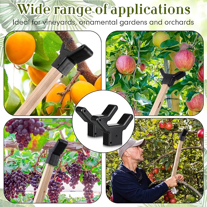 Yungyan 2 Pcs Tree Support, Plastic Fruit Tree Branch Support Device Tree Brace Prevent Them from Breaking for Vineyards Ornamental Gardens Orchards Fits on Standard 1.57 x 1.57 Inch Lumber (Grey)