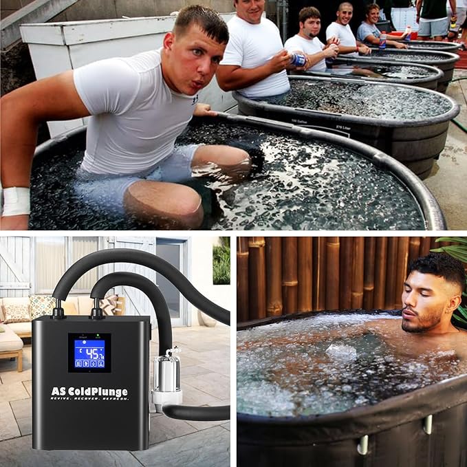 Ice Bath Water Chiller for Cold Plunge Tubs, 1/3 HP Upgraded Ice Bath Chiller with External Filter Water Pump, Ideal for Cold Plunge Recovery Ice Bath Tubs Home Use 110V Cooling Chiller