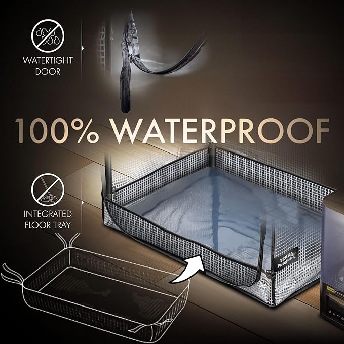 Mushroom Grow Tent with light and timer 6500k LED Grow Light, 4" vents compatible with accessories, Indoor Greenhouse with Grow Light, Martha tent for Mushroom, Indoor Green House, fits monotub & more