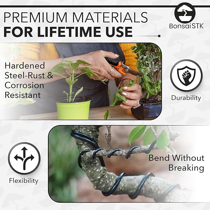 Bonsai Toolkit - Mini Garden Tools, Bonsai Wire Kit, Repotting Mat for Indoor Plants, Bonsai Tools, Succulent Tools, Bonsai Tree Kit Tools for Beginners, Bonsai Turntable, Transplanting Tool