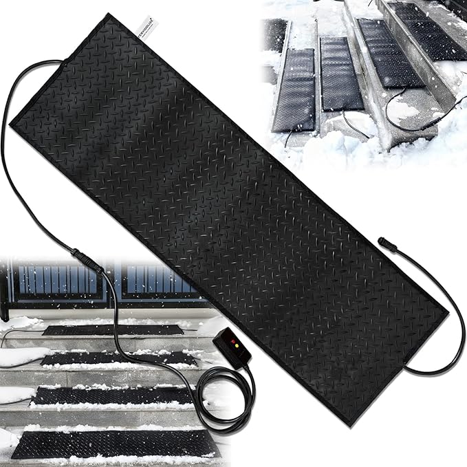 Heated Snow Melting Mats,20x60in Snow Melting Mats Outdoor,Electric Ice Melting Mats For Winter Snow Removal,Driveway Heating Mat For Snow,Heated Walkway Mats Outdoor With With 10ft Power Cord