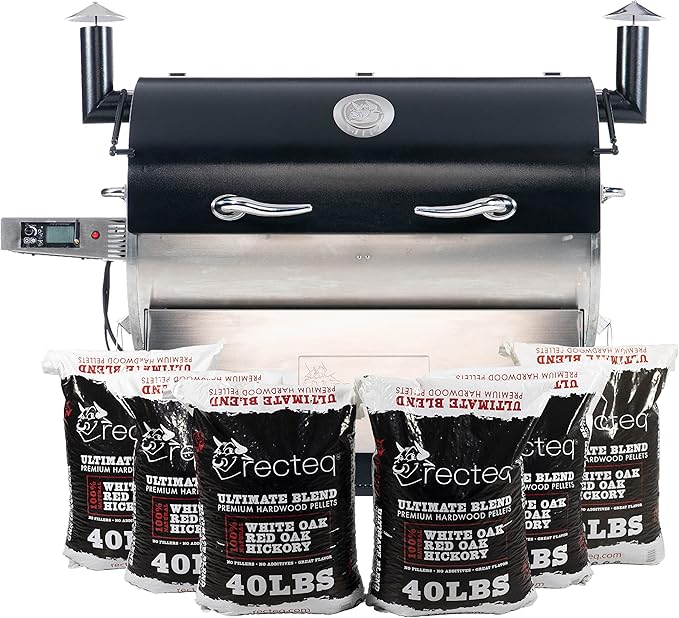 recteq RT-2500 BFG Wood Pellet Smoker Grill + 240 lb of Pellets | Wi-Fi-Enabled, Electric Pellet Grill | 2500 Square Inches of Cook Space