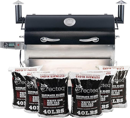 recteq RT-2500 BFG Wood Pellet Smoker Grill + 240 lb of Pellets | Wi-Fi-Enabled, Electric Pellet Grill | 2500 Square Inches of Cook Space
