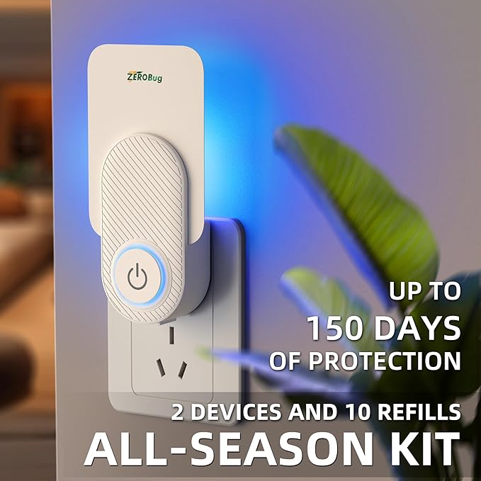 Fruit Fly Traps for Indoors, 4X Target Capture Rate Traps (2 Device & 10 Sticky Refills) for House & Fruit Fly, Gnat, Mosquito with UV & Blue Light, Plug in Bug Catcher & Killer for Indoor