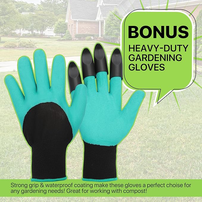 Magshion 80 Gal Garden Composer Bin from BPA Free Material, Large Compost Bin All-Season Outdoor Compost Box Easy Assembling, Lightweight, Fast Creation of Fertile Soil