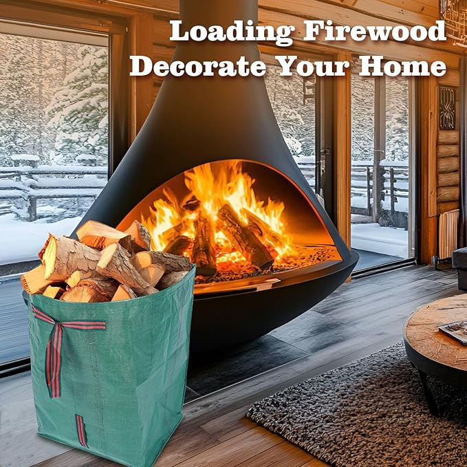 Leaf Collector – 3-Pack Heavy Duty Yard Waste Bags, 40-Gallon Collapsible & Reusable for Grass Clippings, Leaves & Garden Debris