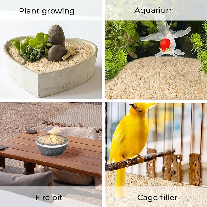 Coarse Silica Sand - 10LB - Gravel for plants - Horticultural Sand - Potting Sand Bonsai Cactus & Garden Sand Grit - Terrarium and Plant Sand Soil - Gardening Landscape Sharp Rocks Succulent Stones