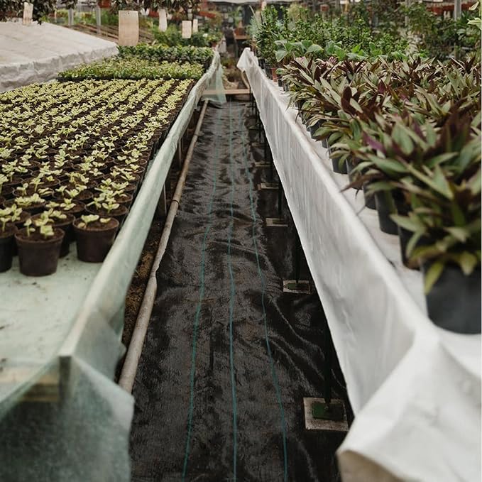 VEVOR Weed Barrier Landscape Fabric, Heavy Duty 5x250FT 5oz Woven Garden Fabric Weed Barrier, Weed Control Fabric Ground Cover, Geotextile Fabric, Weed Block Gardening Mat, Driveway Fabric Landscaping