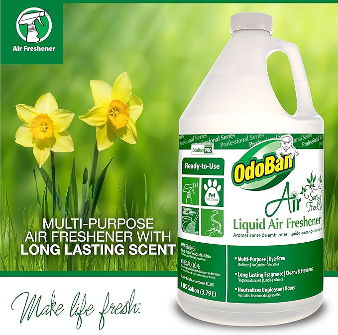 OdoBan Fogmaster Jr. Electric Handheld Fogger and Liquid Air Freshener, 1 Gallon, Spring Fresh Scent
