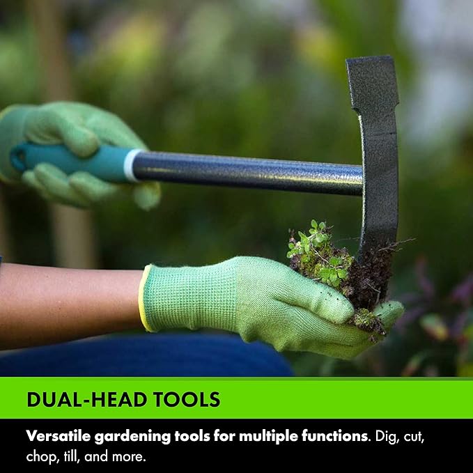 Yard Butler Terra Garden Hand Tools - Weeding Hand Tiller Tool for Efficient Gardening - Weed Remover Tool for Lawn & Garden Care - Durable Gardening Accessory, Variety Bundle