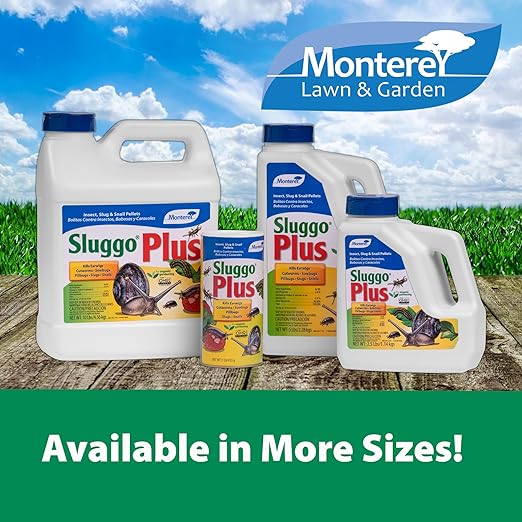 Monterey Sluggo Plus Bundled with Measuring Spoon - Snail & Slug Killer, Plus Controls Other Insects, OMRI Listed for Organic Gardening - 2.5 lb jug