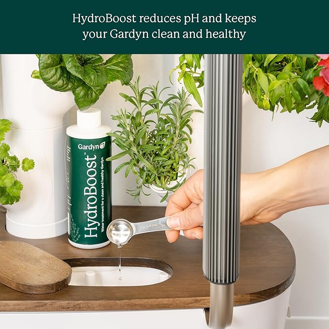 Gardyn HydroBoost for Gardyn Hydroponic Indoor Gardens - 250 ML (Plant Based Water Treatment-Lowers PH, Balances Plant Nutrients & Reduces Need for More Intensive Hydroponic Growing System Cleanings)