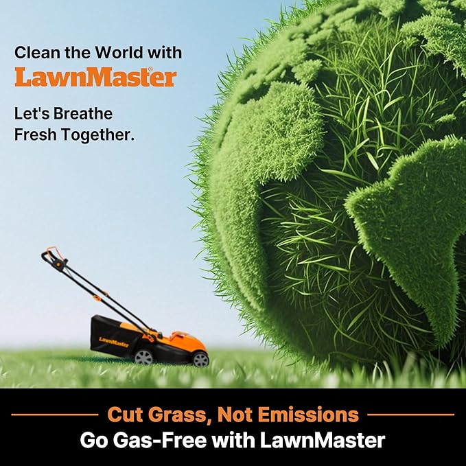 LawnMaster CLMF4815E 48V MAX* 15-inch Brushless Cordless Mower with 2X24V MAX* 4.0Ah Battery and a Dual Charger