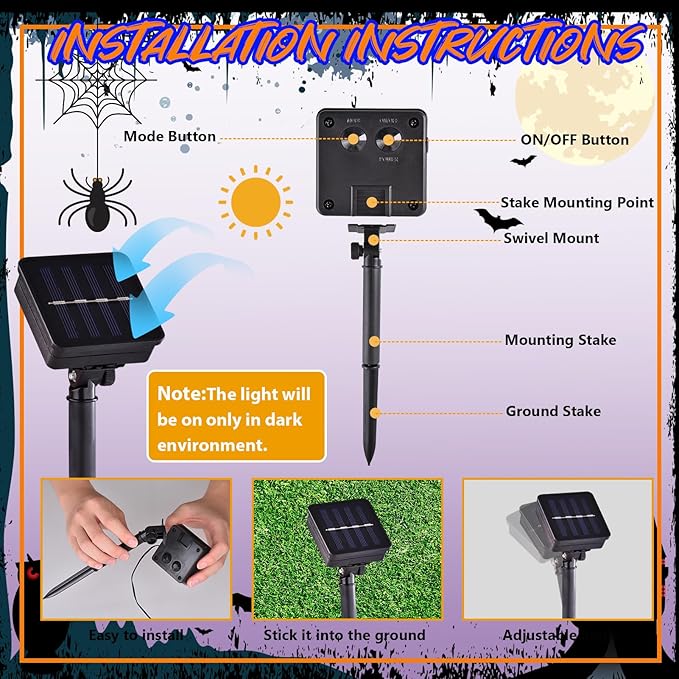 Halloween Lighted Garden Flag for Outside, Witch Feet Shape Flag Yard Decor, 8 Modes Double Sided Cauldron Eyeball Black Cat Outdoor Hlloween Decorations for Home Porch (Green-28x40)