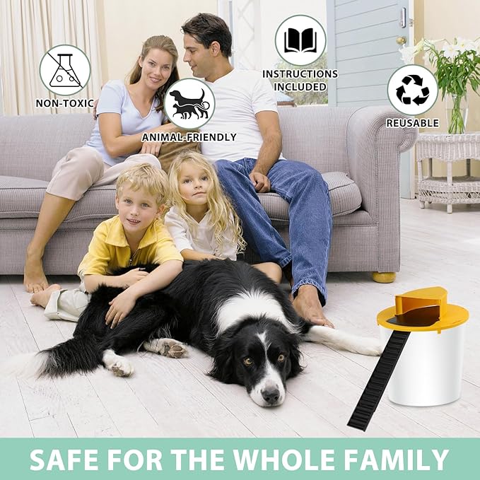 Mouse Trap Bucket Lid Indoor Outdoor,Humane,Auto Reset Compatible with 5 Gallon Bucket (2P)