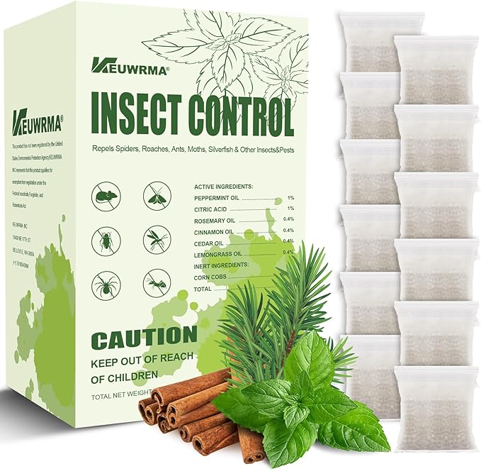 KEUWRMA Insect Control,Insect Repellent,Spider Repellent for House Indoor,Insect Repellent for indooor,Bug Repellent,Repel Mosquito, Rodents, Roach, Ant, Bugs,Spider, Moths&Other Pest,