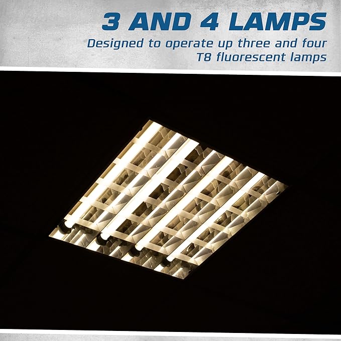 OHLECTRIC Replacement for Keystone KTEB-432-UV-IS-H-P 4 Lamp T8 Electronic Fluorescent Ballast with High Light Output | 120-277V Input with Instant Start Operation | 1.16 Ballast Factor, UL-Approved