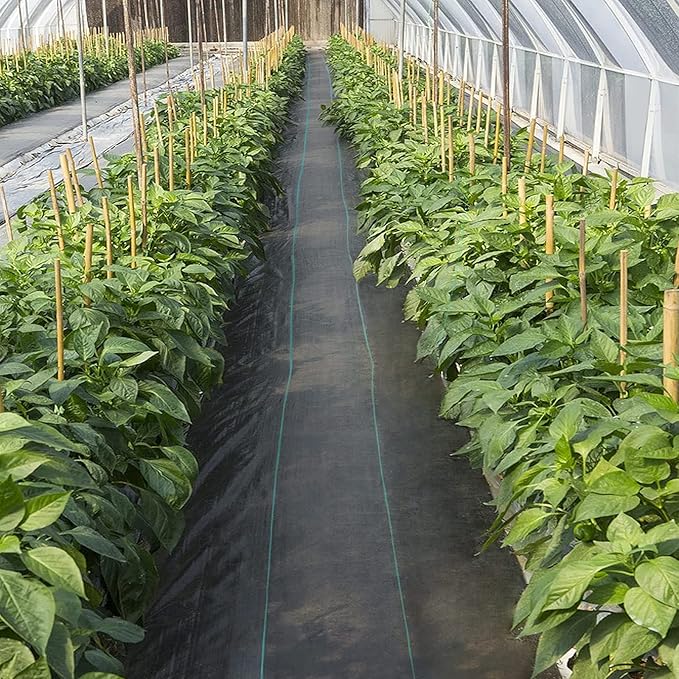 VEVOR Weed Fabric Barrier Heavy Duty, 4x300FT 5.8oz Weed Blocker Fabric, Woven Landscape Fabric, Garden Fabric Weed Barrier, Weed Control Fabric Ground Cover, Geotextile Fabric, Gardening Mat, Black