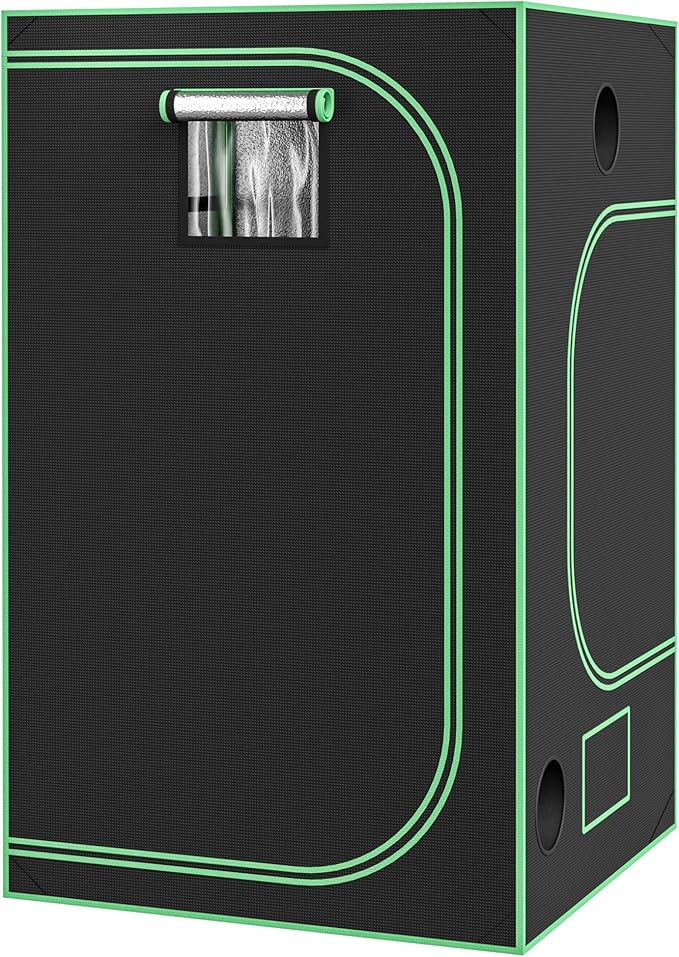 Nova Microdermabrasion 48'' x 48''x 80'' Grow Tent, 4'x4' Indoor High Reflective Mylar Hydroponic Growing Tent Room with Observation Window and Floor Tray for Plant Fruit Flower Veg