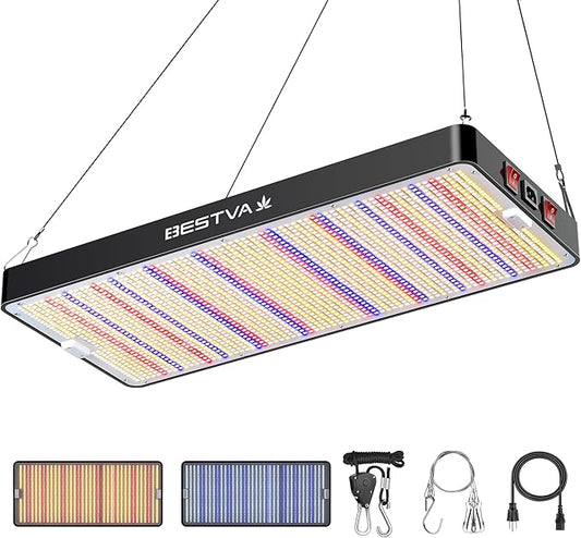 BESTVA 2025 Upgrade DC4000 Led Grow Light with High Yield Diodes Full Spectrum LED Grow Lights for Indoor Plants Greenhouse Veg Bloom Light Hydroponic Grow Lamp